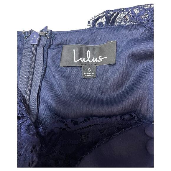 Lulus Dress Womens S Joella Halter Lace Back Formal Sleeveless Maxi Navy Blue - Picture 9 of 16